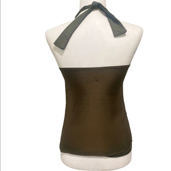Tommy Bahama Halter Tankini Top Olive Green Size Small - Picture 3 of 5